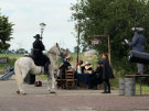 Franse verkenner op wit paard